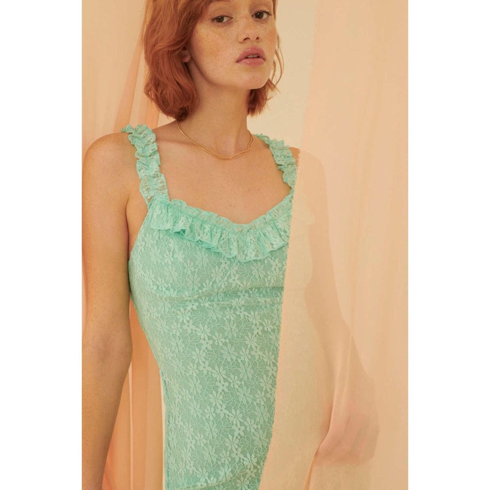 Mint Lace Mini Dress – Bustier Bodycon NWT - Picture 2 of 5